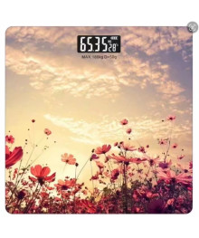 Весы напольные MAXTRONIC MAX-4126B цветы, небо (электрон, LCD, до 180кг/100г) 10/уп