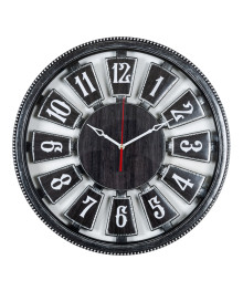 Часы настенные СН 4843 - 002 круг d=49,5 см, корпус черный с серебром "Классика" (5)