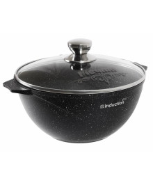 Мечта Казан для плова литой 4,5л АП Гранит black Induction Pro индукция, крышка, арт 54802И (4/1) доставкой - Новосибирск, Новокузнецк, Горно-Алтайск. Низкие цены, большой ассортимент посуды оптом