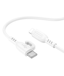 Кабель Type-С - 8pin (iOS Lighting) Borofone BX91 Белый PD20W 1м