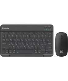 Комплект Беспр.кл+мышь DEFENDER Network С-971 RU B(черн),BT,компактный