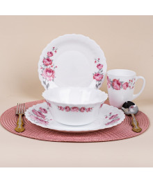 Набор столовой посуды 1/16 SD16-312 RONIKA (16 предметов опаловое стекло, с кружками)