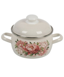 Кастрюля сферическая 3,5л сф. Букет пионов С-4213АП2/4Жм (6/1)