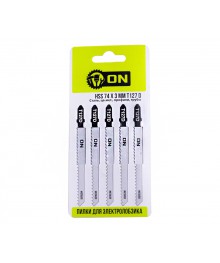 Пилки для эл. лобзика ON (HSS/metal EU 74х3мм) сталь, цв.мет. 5шт.Алмазные диски оптом со склада в Новосибирске. Расхлодники для инструмента оптом по низкой цене.