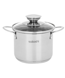 Мини Кастрюля 12х9,0см. 1,0 л. со стекл. крышкой, индукция