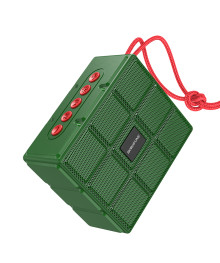 Колонка портативная с BLUETOOTH BOROFONE BR16, 5W, 1200mAh, 100х84х47 мм, тёмно-зелёный (80)