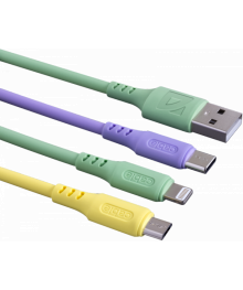 Кабель USB - 3в1  F207,green,1,2м, силикон пакет Defender