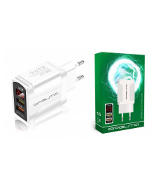 Блок пит USB сетевой  Орбита OT-APU59 Белый (2*USB, QC3.0, 2400mA)