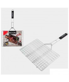 Решетка д/барбекю ECOS RD-104С (6 секций, р-р 35х25х1,5 см, общая длина 60см, хром.)Мангал оптом со склада в Новосибирске. Большой каталог посуды для пикника оптом по низкой цене