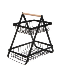 Корзина для фруктов двухярусная тм Vetta, 22x14x25 см, углеродистая сталь