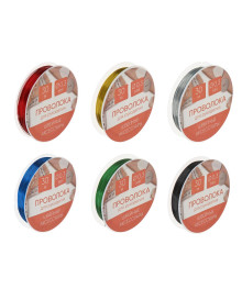 Проволока для рукоделия, диаметр 0,3мм, длина 30 м, 6 цветов