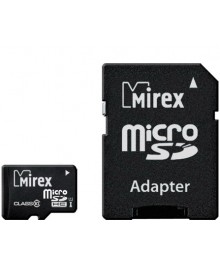 Пам.MicroSDXC, 64Gb Mirex (Class 10 UHS-I) с адаптером SDужаем в Красноярск, Иркутск, Якутск, Кызыл, Улан-Уде, Хабаровск, Владивосток, Комсомольск-на-Амуре.