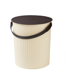 Ведро -стул  7л Solano бежево коричневый Т260 (25197)