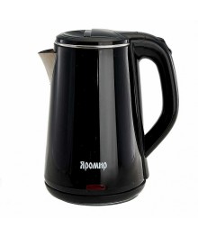 Чайник ЯРОМИР ЯР-1059 пластик ДВОЙНАЯ СТЕНКА, черный: 1500 Вт, 1,8л (12)ибирске. Чайник двухслойный оптом - Василиса, Delta, Казбек, Galaxy, Supra, Irit, Магнит. Доставка