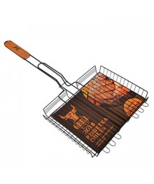 Решетка - гриль GRILLBOOM антипригар.покр., 62х(30х24х4)смМангал оптом со склада в Новосибирске. Большой каталог посуды для пикника оптом по низкой цене