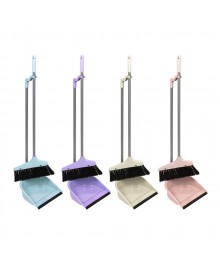 Совок+щетка пластик, железо, ПВХ, 2 ручки, 82*27см / 78*24см