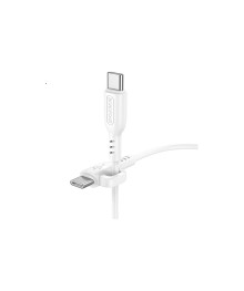 Кабель Type-С - Type-C Borofone BX91 белый (60W, 1м) силикон