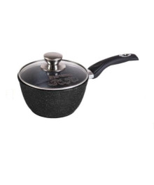 Мечта Ковш литой 1,2л АП Гранит Black со стекл крышкой и несъёмной ручкой арт 81802 (8)