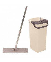 Швабра с насадкой из микрофибры "MIRACLE" с ведром с механизмом отжимаВостоку. Тряпка для пола оптом по низкой цене. Рыжий кот для уборки оптом со склада в Новосибриске.