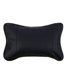 Подушка на подголовник косточка, компакт, 25x15см, экокожа, черный