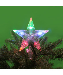 Верхушка на ёлку электр. СНОУ БУМ 15см, 10 LED, мульти, пост.свечение, ПВХ п