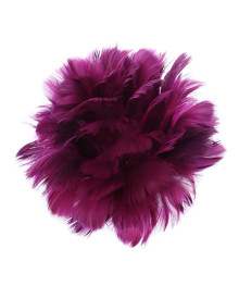 Подвеска, в виде цветка из перьев, 12x8 см, цвет бордо