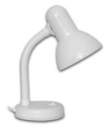Светильник настол.Camelion KD-301 белый (Е27, 230V/60W)том со склада в Новосибирске. Большой каталог настольных светильниковCamelion оптом по низкой цене.