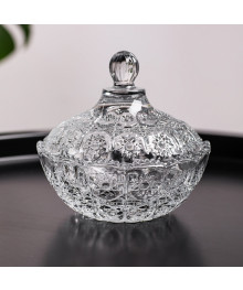 Стеклянная сахарница/ FUJIN 510 мл 7376/SR7376GCL (24/1) Иран