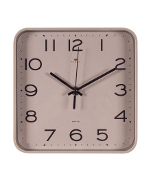 Часы настенные СН 1918 - 009 квадрат 19х19см, корпус бежевый "Классика" (10)