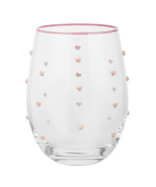Стакан с сердечками MILLIMI Инлав, 520мл, стекло