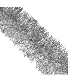 Мишура 200х9см, Норка, ПЭТ, серебро