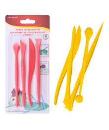 Набор инструментов для кондитерских украшений <Стеки>. 4 шт. VL80-320