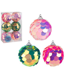 Шары с пайетками "Калейдоскоп", 6 шт, 6 см