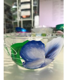 Салатник 366м/56 Н80 D135 цветы росписьДекоративное стекло оптом с доставкой по РФ. Большой каталог декорративных стекл оптом