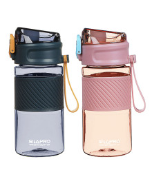 Бутылка спортивная для воды с силиконовым поильником 18,5x8,5см, 500мл, PC, силикон, 2 цвета