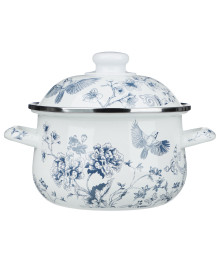 Кастрюля эмалированная Флорал, 18см, 2л, индукция