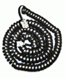 ТЛФ шнур витой  7.5м д/трубки 4P4C черс доставкой по Дальнему Востоку. Телефонные аксессуары оптом. ТЛФ оптом, большой каталог, доставка.