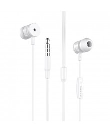 гарнитура BOROFONE BM31 Белые 1,2м (вакуум)уры Defender, CBR, Ritmix, SmartBuy оптом по низким ценам со склада в Новосибирске. Микрофоны оптом