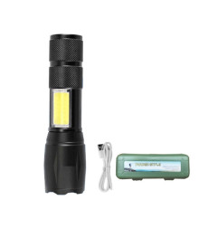 Фонарь NICEDEVICE ND-4006 ручной (350 люмен, 3 режима,  CREE T6 + COB, акк 1*18650)