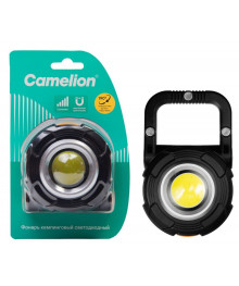 Фонарь  Camelion LED 56252  (фонарь для кемпинга 3XR03, черн., COB, 2 реж., 3 магн., пласт., ,блист