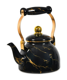 Чайник ZEIDAN эмалированный 1,3 л  Z-4536 Black marble, подходит для индукции (Турция)