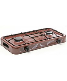 Плита газовая MAXTRONIC MAX-AO-002B коричневая (2 конфор, эмаль) 6шт/уп