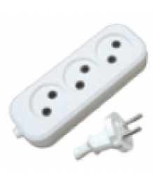 Удлинитель сетевой Квадрат   10 метров ДИП  (3-х местный)