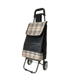 Тележка Delta DT-120 черный с бежевым, МЕТАЛ колеса, 50кг (10)