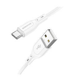 Кабель USB - TYPE C  BOROFONE BX66 белый,  5A, 1м силикон