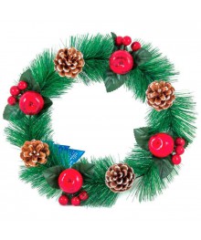 Венок Новогодний SYCB17-186 25 смгрушки оптом. Елочные игрушки оптом по низкой цене со склада в Новосибриске. Елочные игрушки оптом.