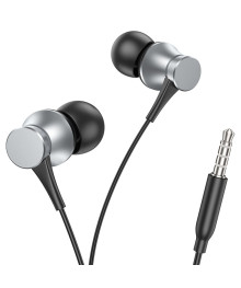 Наушники BOROFONE BM73 Platinum, вакуумные с микрофоном, 1,2 метра, серый металлик (1000)