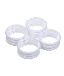 Кольца для шторок d 4,5 см, 12шт, пластик, белые