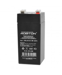 акк Robiton VRLAА4-4,5 (аккум-р,4В 4,5Ah) кислотныйой цене со склада в Новосибриске, доставка по гг. Барнаул, Горно-Алтайск, Бийск, Томск, Кемерово, Н