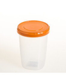 Банка для хранения продуктов 0,6л пласт мерная с закруч. крышкой  (83480)